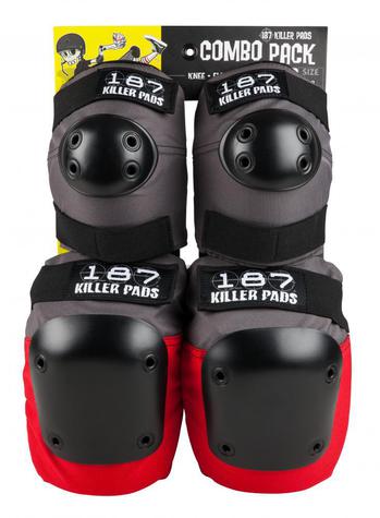 187 Pad Set Combo Adult Pack Grey/Red - main image